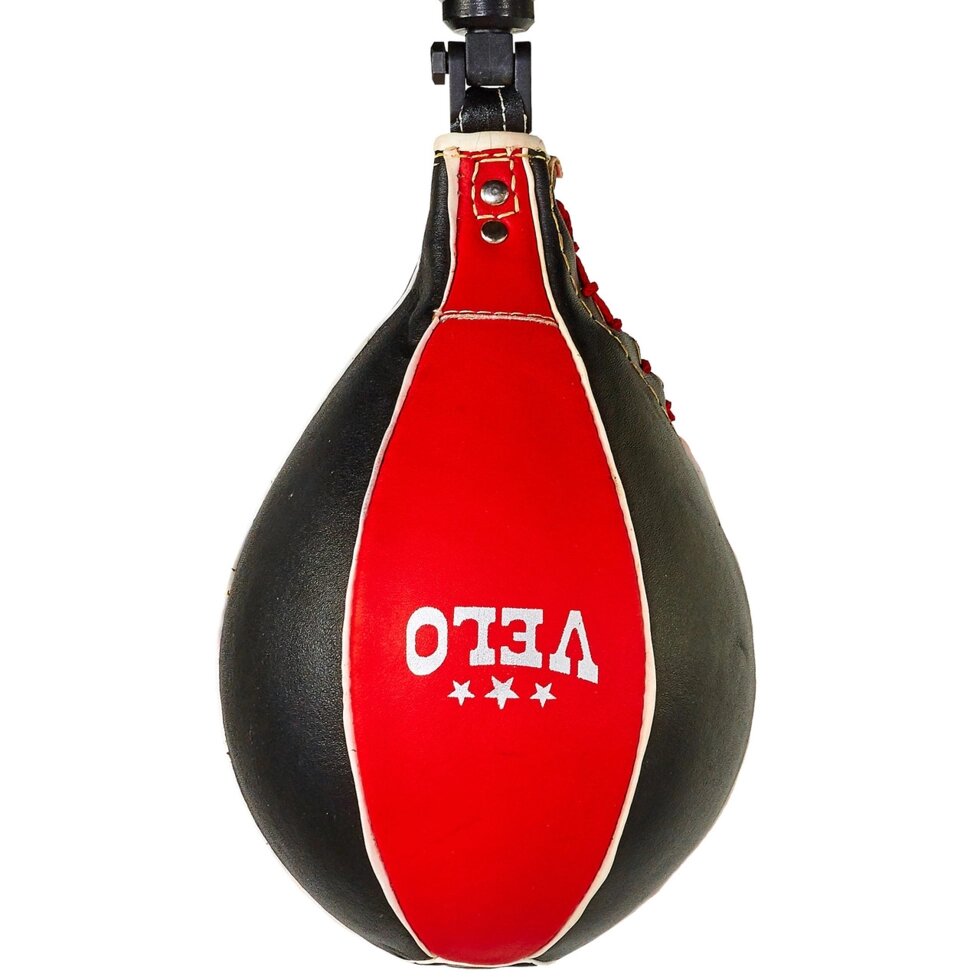 Груша боксерська пневматична VELO ULI-8004 28х17см чорний-червоний від компанії Спортивний інтернет - магазин "One Sport" - фото 1
