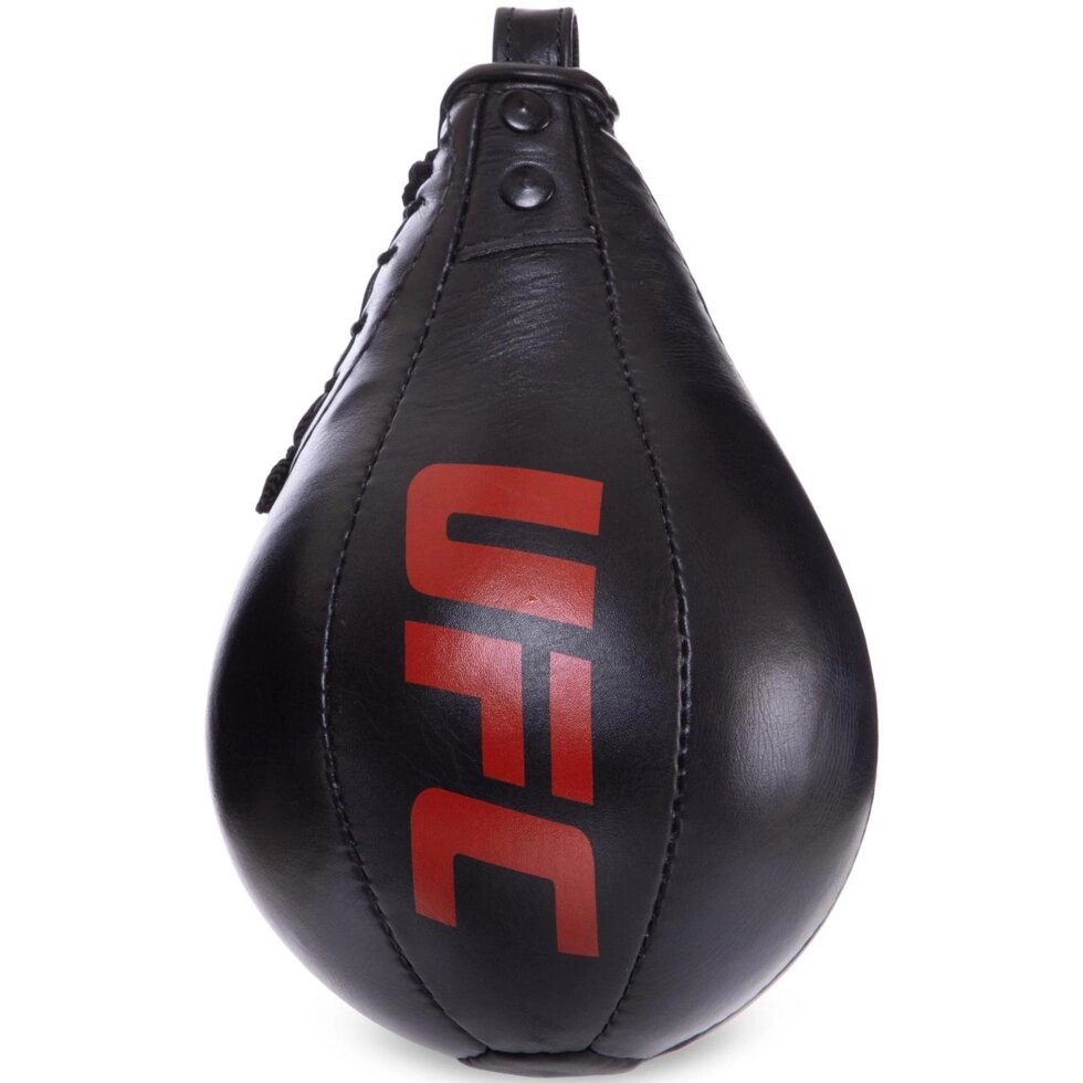 Груша пневматична Каплеподібна підвісна UFC PRO UHK-75098 (верх-шкіра, латекс. камера, d-20см, чорний) від компанії Спортивний інтернет - магазин "One Sport" - фото 1