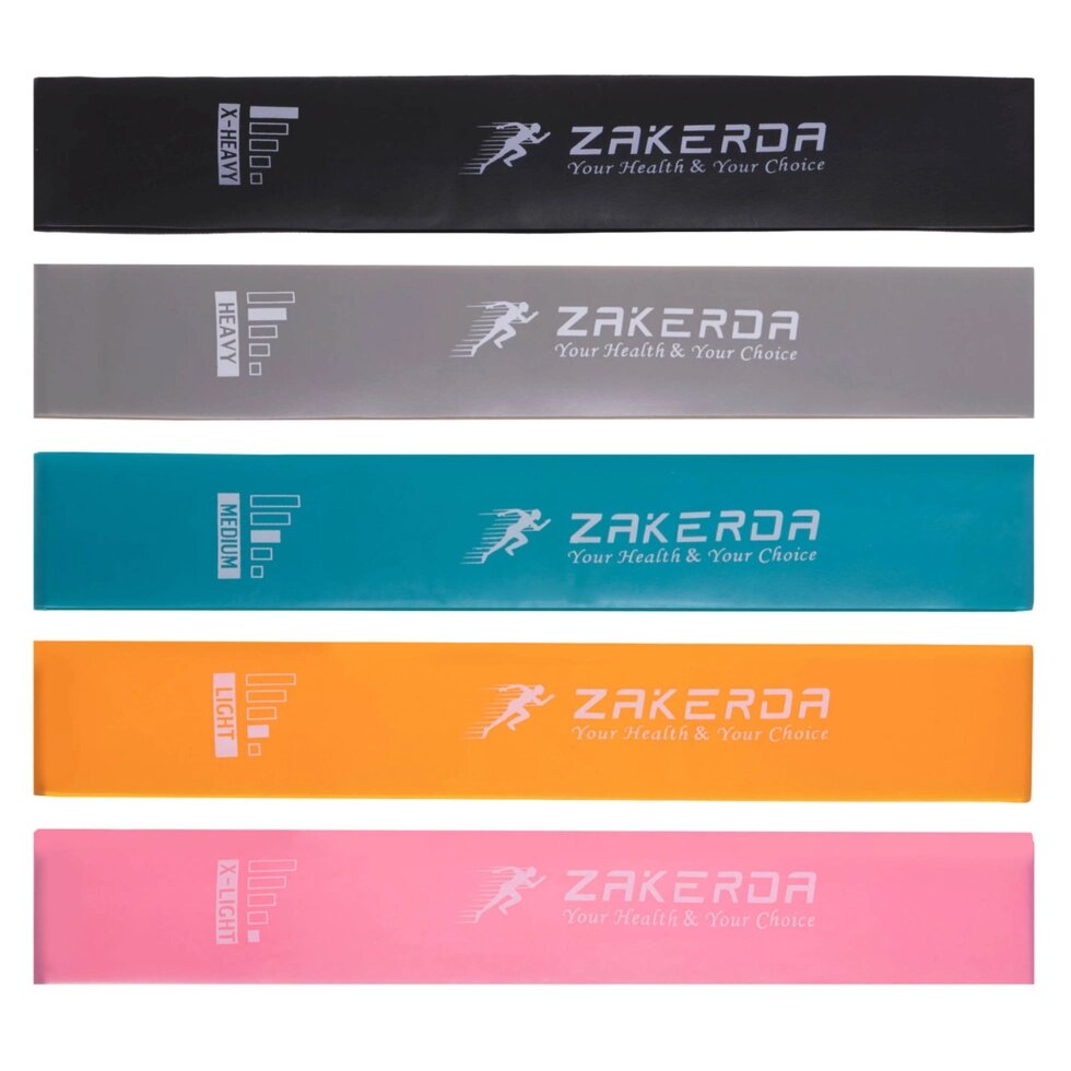 Гумки для фітнесу набір LOOP BANDS Zelart FI-2823 5шт кольори в асортименті від компанії Спортивний інтернет - магазин "One Sport" - фото 1