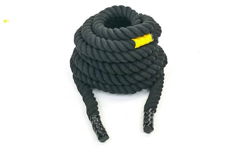 Канат для кроссфита COMBAT BATTLE ROPE UR R-6228-9 (бавовна, l-9м, d-4см, чорний) від компанії Спортивний інтернет - магазин "One Sport" - фото 1