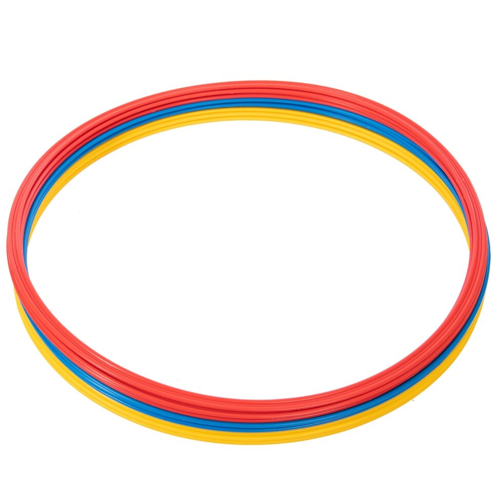 Кільця тренувальні C-4602-70 (пластик, d-70см, в комплекті 12шт. червоний, жовтий, синій, помаранчевий) від компанії Спортивний інтернет - магазин "One Sport" - фото 1