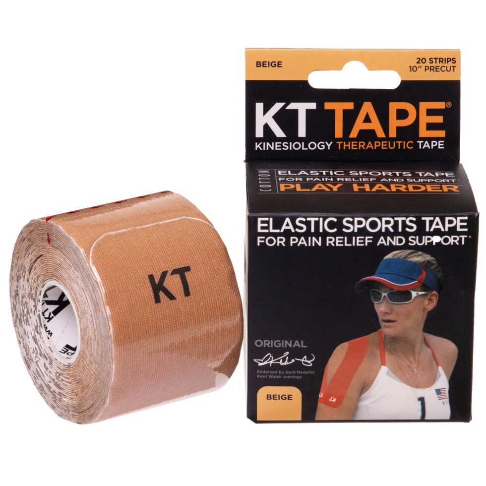 Кинезио тейп (Kinesio tape) KTTP ORIGINAL BC-4786 розмір 5смх5м кольори в асортименті від компанії Спортивний інтернет - магазин "One Sport" - фото 1