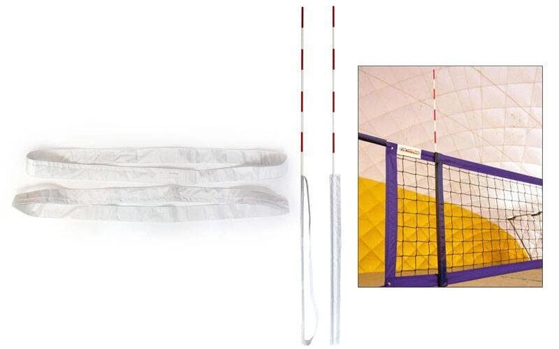Кишені для антен волейбольних UR SO-5261 (стандарт FIVB, прогумована тканина, в компл. 2шт, білий) від компанії Спортивний інтернет - магазин "One Sport" - фото 1