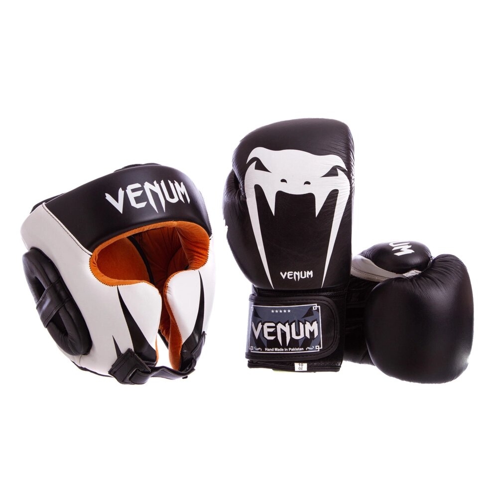 Комплект для боксу шолом рукавички VNM GIANT BO-6652-8315- M-XL 10-12 унцій кольори в асортименті від компанії Спортивний інтернет - магазин "One Sport" - фото 1