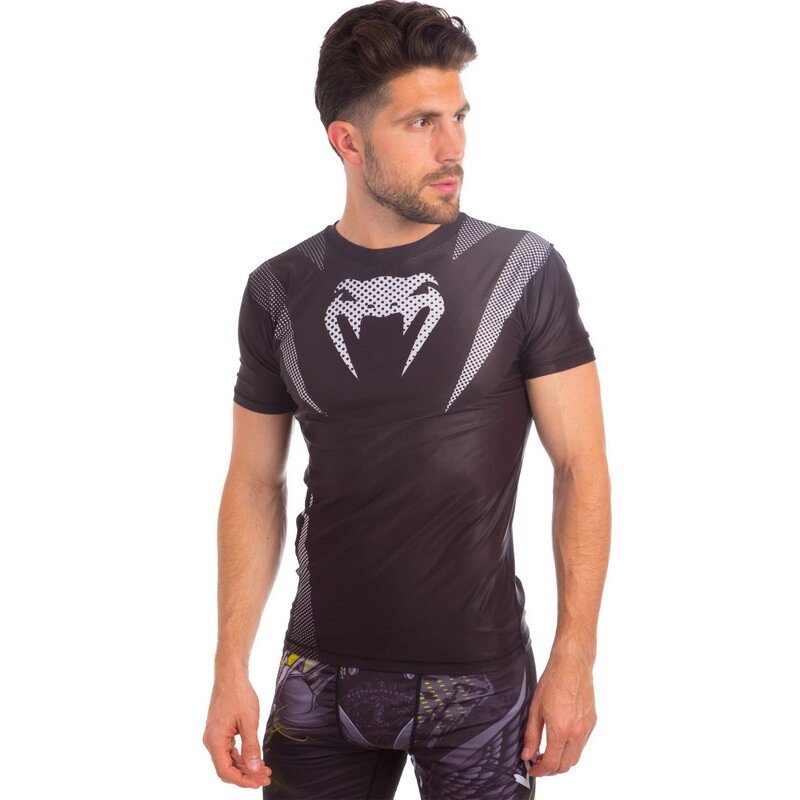 Комплект компресійний чоловічий (футболка і шорти) VNM CO-5448-CO-5441-BK M-XL чорний-сірий від компанії Спортивний інтернет - магазин "One Sport" - фото 1