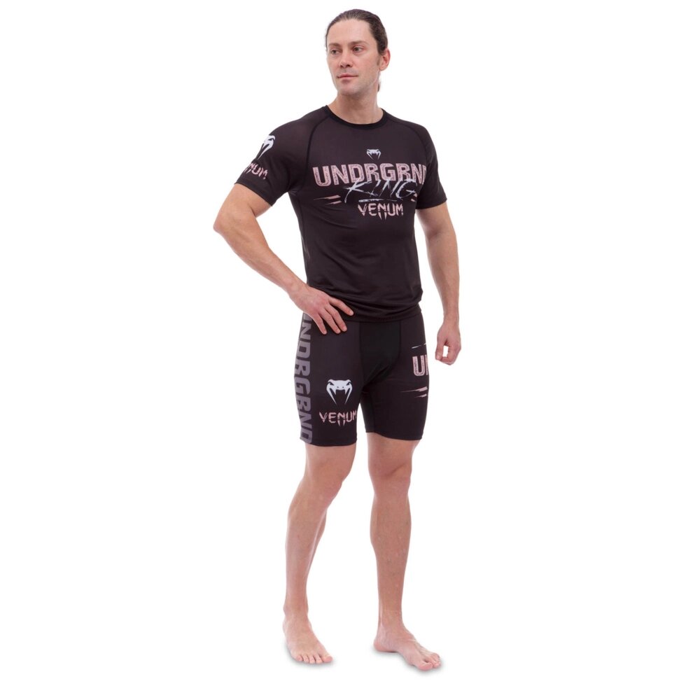 Комплект компресійний чоловічий (футболка і шорти) VNM UNDRGBND 9801-9901 M-2XL чорний від компанії Спортивний інтернет - магазин "One Sport" - фото 1