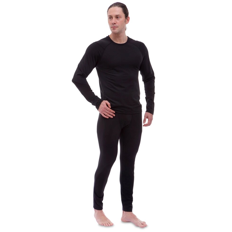 Комплект компресійний чоловічий лонгслив і штани UAR 9301-9401 M-2XL чорний від компанії Спортивний інтернет - магазин "One Sport" - фото 1