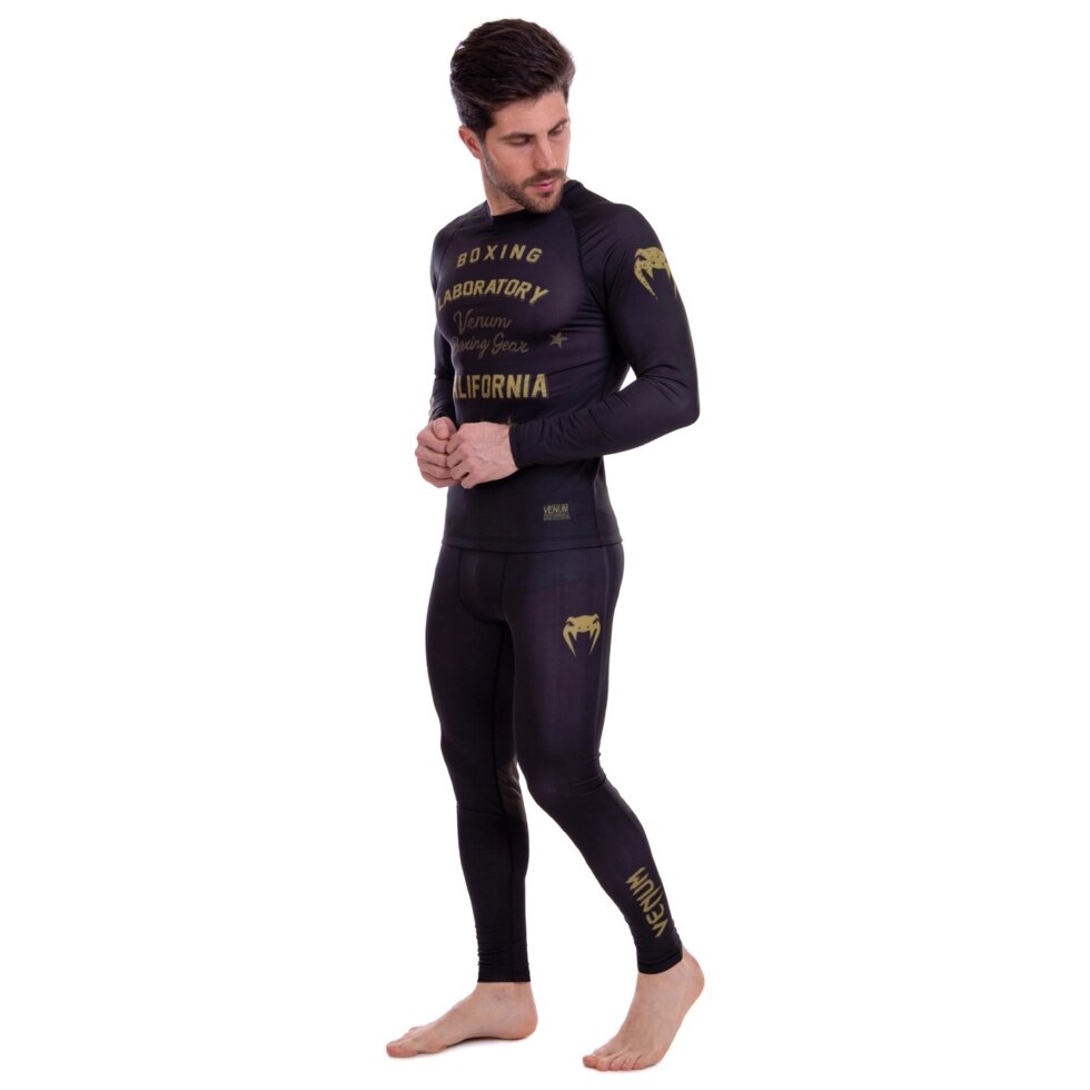 Комплект компресійний чоловічий лонгслив і штани VNM CALIFORNIA 9519-9619 M-2XL чорний від компанії Спортивний інтернет - магазин "One Sport" - фото 1