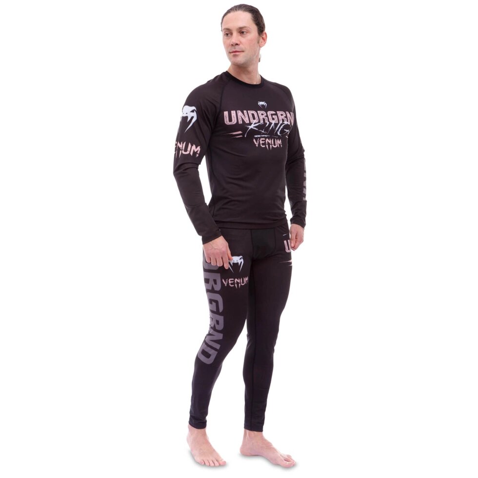 Комплект компресійний чоловічий (лонгслив і штани) VNM UNDRGBND 9510-9610 M-2XL чорний від компанії Спортивний інтернет - магазин "One Sport" - фото 1