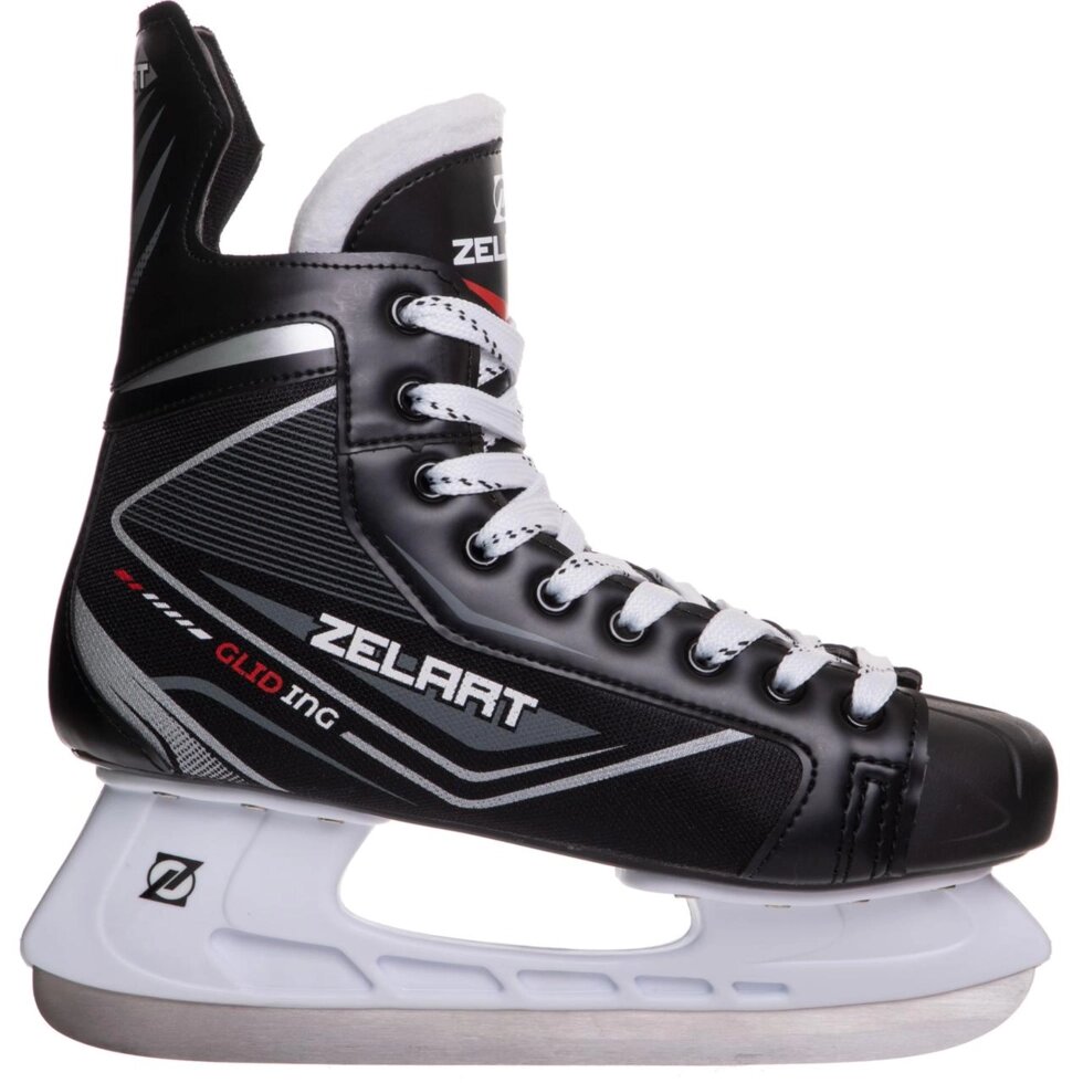 Ковзани хокейні Zelart Z-0889 розмір 34-45 чорний-білий від компанії Спортивний інтернет - магазин "One Sport" - фото 1