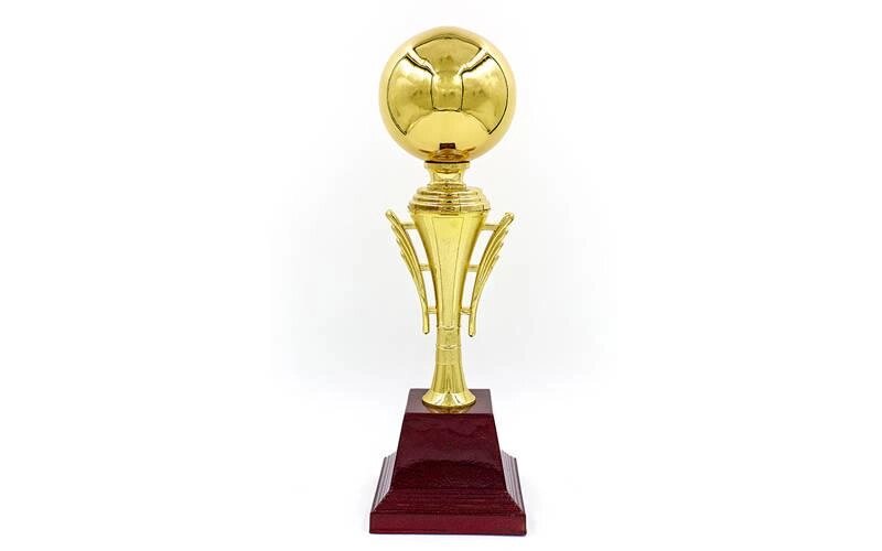 Кубок спортивний BALL C-303 (метал, пластик, h-33см, b-9см, d чаші-8,5 см, золото) від компанії Спортивний інтернет - магазин "One Sport" - фото 1