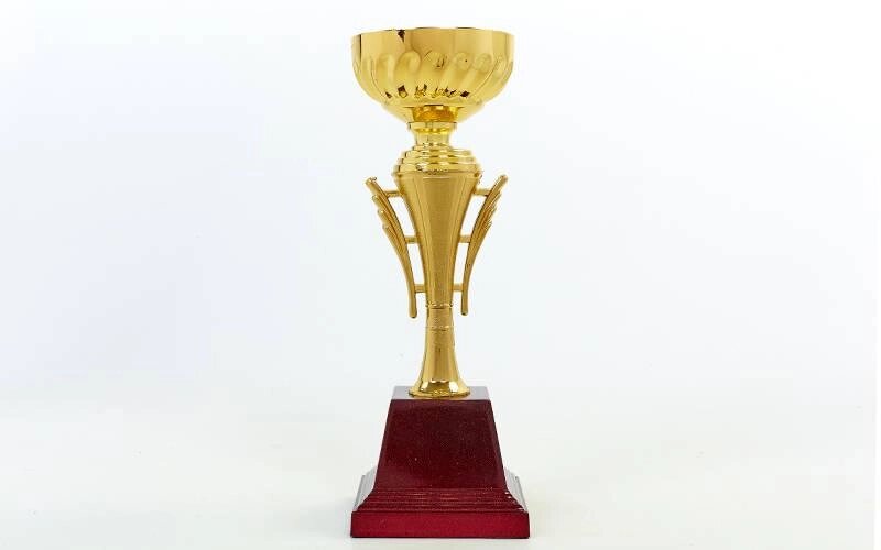 Кубок спортивний C-913D (метал, пластик, h-30см, b-12см, d чаші-12см, золото) від компанії Спортивний інтернет - магазин "One Sport" - фото 1