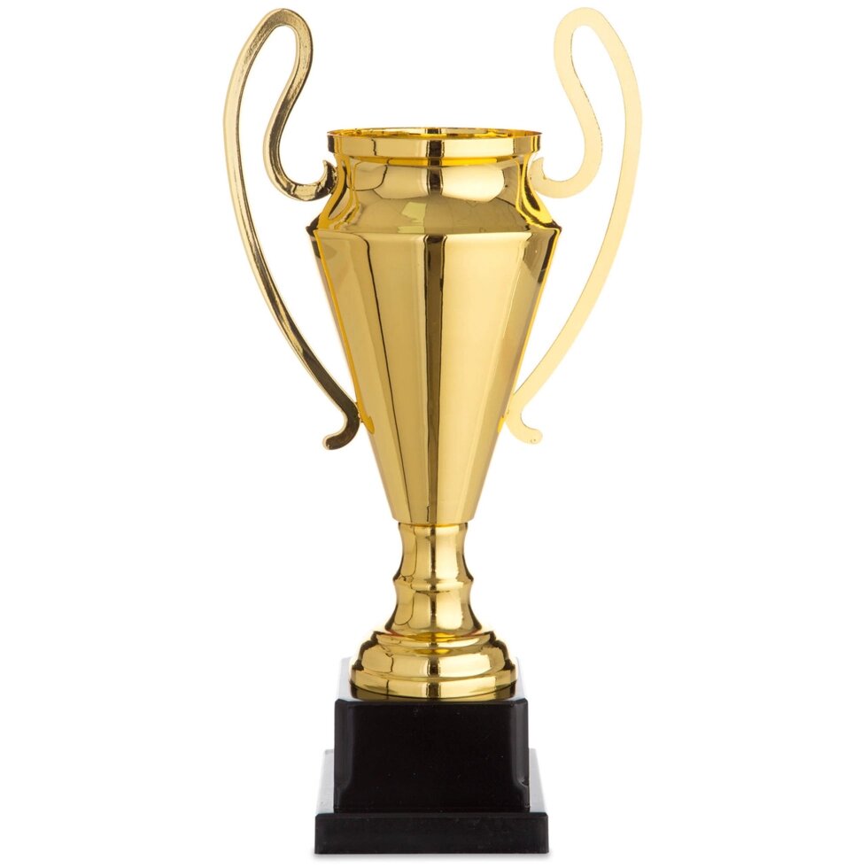 Кубок спортивний з ручками 1601C (метал, пластик, h-38см, b-19см, d чаші-11см, золото) від компанії Спортивний інтернет - магазин "One Sport" - фото 1