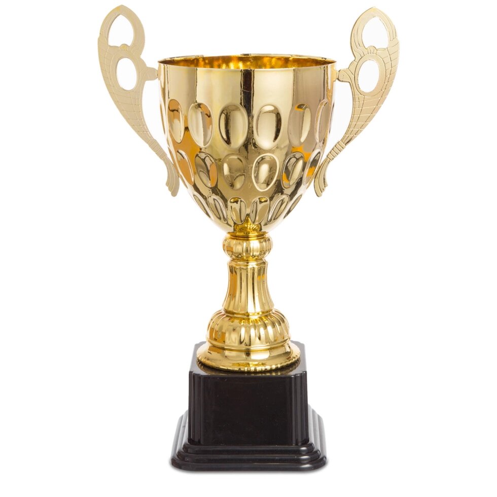 Кубок спортивний з ручками 4045A (метал, пластик, h-см, b-19см, d чаші-12см, золото) від компанії Спортивний інтернет - магазин "One Sport" - фото 1