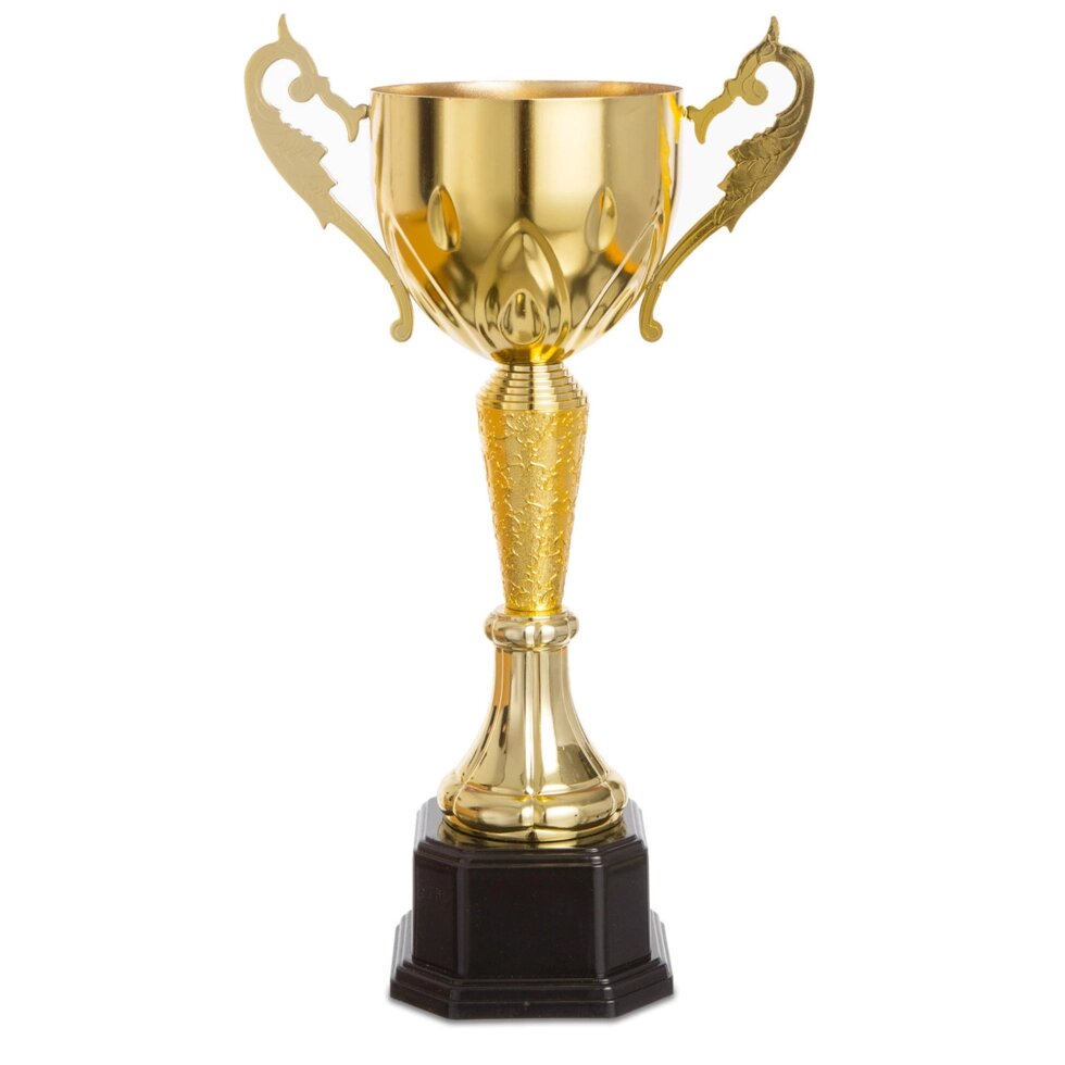 Кубок спортивний з ручками 9985A (метал, пластик, h-42см, b-см, d чаші-см, золото) від компанії Спортивний інтернет - магазин "One Sport" - фото 1