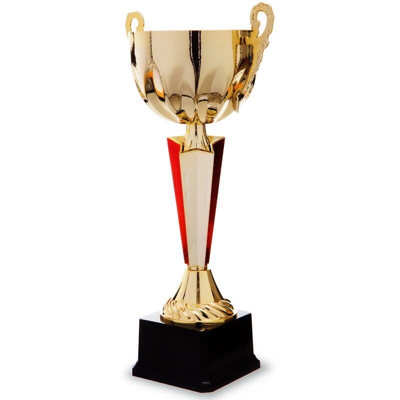 Кубок спортивний з ручками HB005B (метал, пластик, h-29,5 см, b-15см, d чаші-10см, золото) від компанії Спортивний інтернет - магазин "One Sport" - фото 1