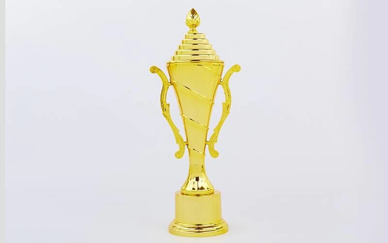 Кубок спортивний з ручками і кришкою ABILITY C-9696B (пластик, h-40см, b-16см, d чаші-10,5 см, золото) від компанії Спортивний інтернет - магазин "One Sport" - фото 1