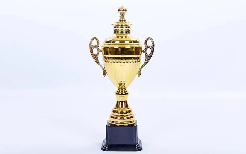 Кубок спортивний з ручками і кришкою GRAND C-1506A (метал, h-53см, b-25см, d чаші-16см, золото) від компанії Спортивний інтернет - магазин "One Sport" - фото 1