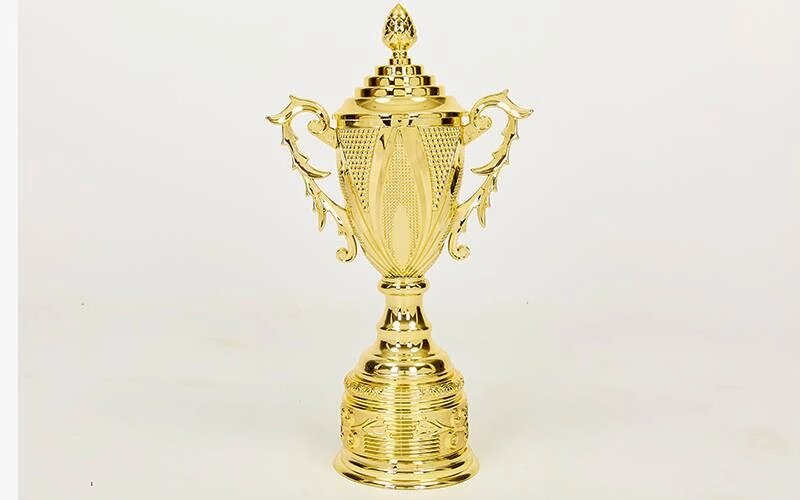 Кубок спортивний з ручками і кришкою REWARD HB4112A (метал, пластик, h-49см, b-30см, d чаші-15см, золото) від компанії Спортивний інтернет - магазин "One Sport" - фото 1
