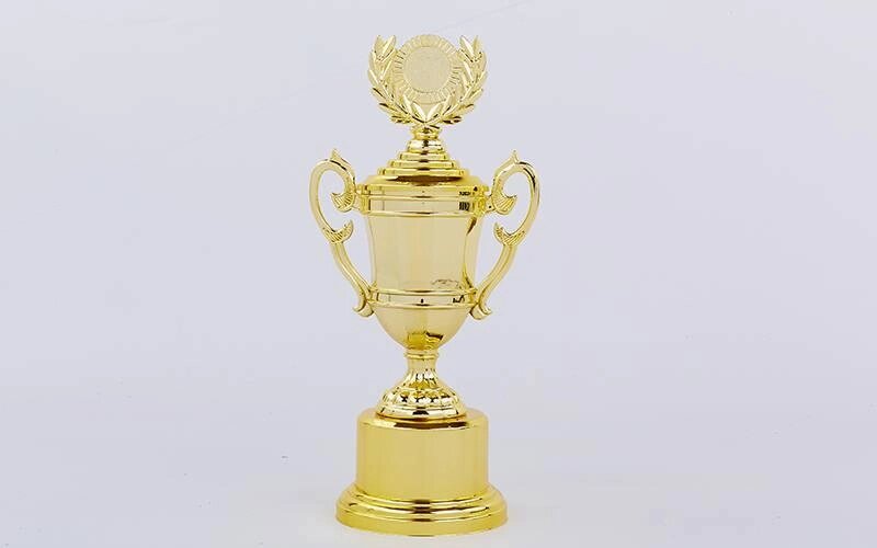 Кубок спортивний з ручками, кришкою та місцем під жетон LIBERTY C-894-2A (h-31см, b-14см, d-8см, золото) від компанії Спортивний інтернет - магазин "One Sport" - фото 1