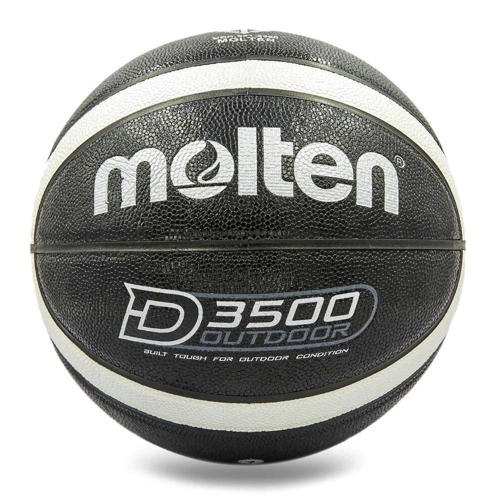 М'яч баскетбольний Composite Leather №7 MOLTEN B7D3500-KS (чорний-білий) від компанії Спортивний інтернет - магазин "One Sport" - фото 1