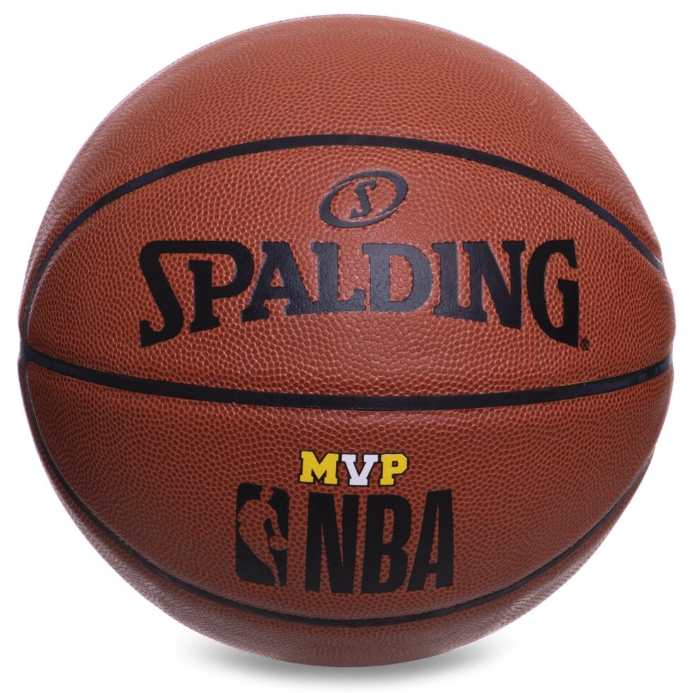М'яч баскетбольний Composite Leather SPALDING NBA Mvp Brick All Surface 76281Z №7 коричневий від компанії Спортивний інтернет - магазин "One Sport" - фото 1