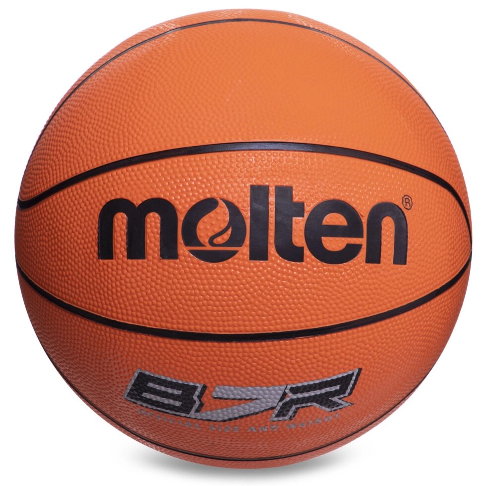 М'яч баскетбольний гумовий MOLTEN B7R №7 помаранчевий від компанії Спортивний інтернет - магазин "One Sport" - фото 1