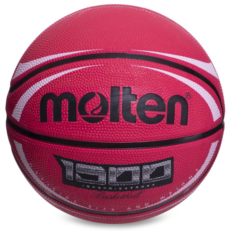 М'яч баскетбольний гумовий MOLTEN B7RD-1500WRW №7 червоний від компанії Спортивний інтернет - магазин "One Sport" - фото 1