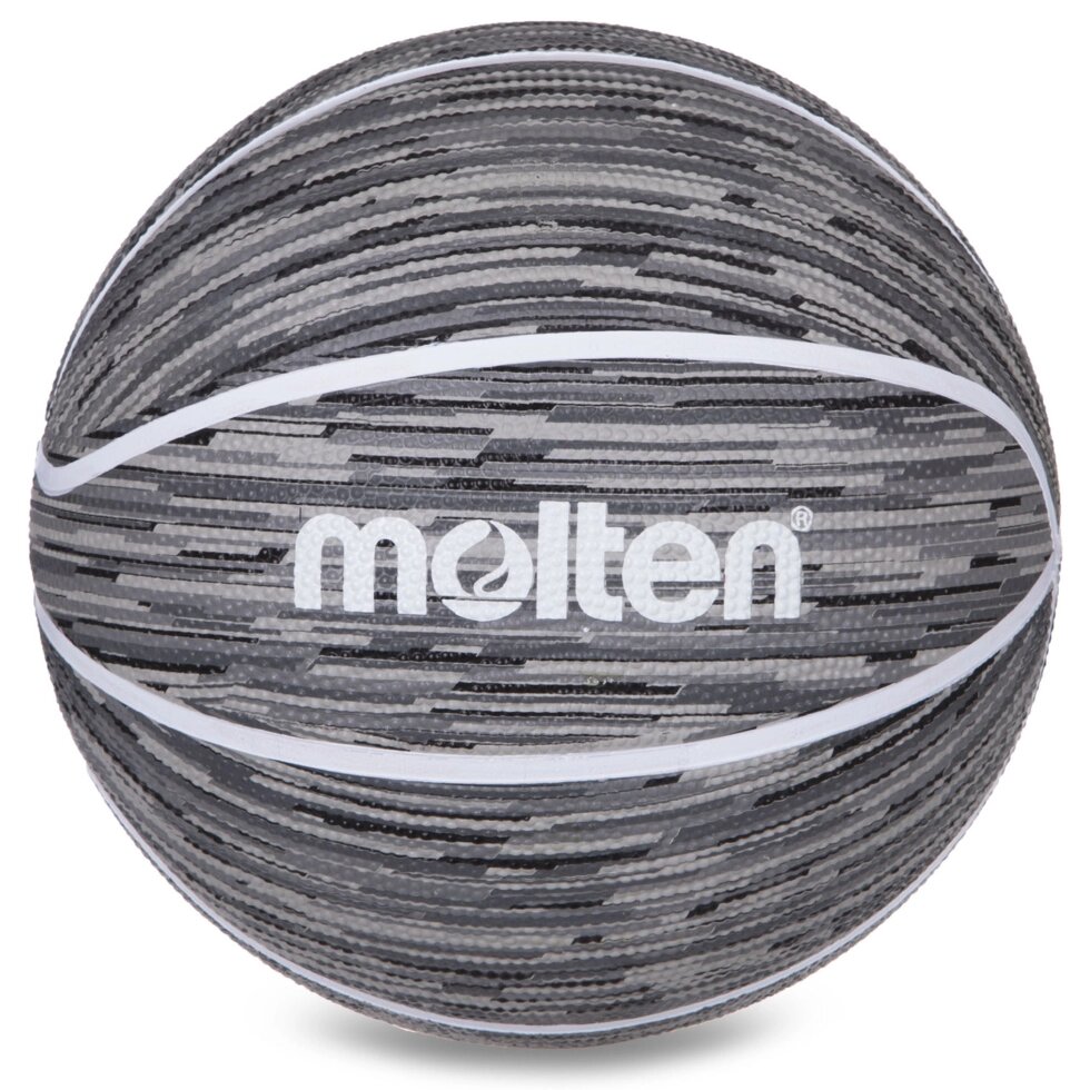 М'яч баскетбольний гумовий №7 MOLTEN B7F1600-KW (гума, бутил, сірий) від компанії Спортивний інтернет - магазин "One Sport" - фото 1