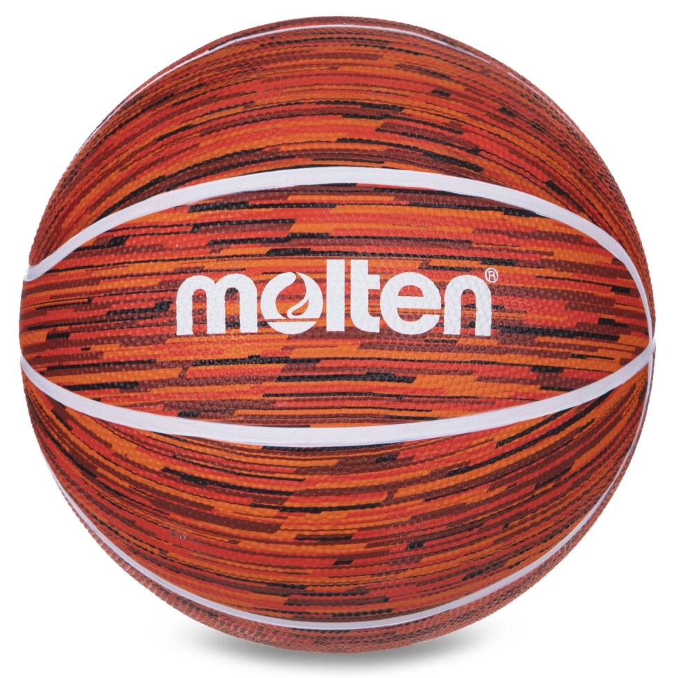 М'яч баскетбольний гумовий №7 MOLTEN B7F1600-RW (гума, бутил, червоний) від компанії Спортивний інтернет - магазин "One Sport" - фото 1