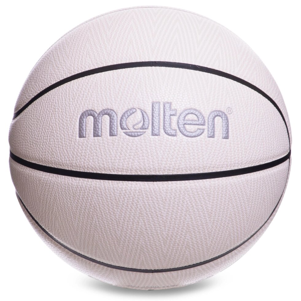 М'яч баскетбольний MOLTEN B7F3500-WG No7 PU білий-сірий від компанії Спортивний інтернет - магазин "One Sport" - фото 1