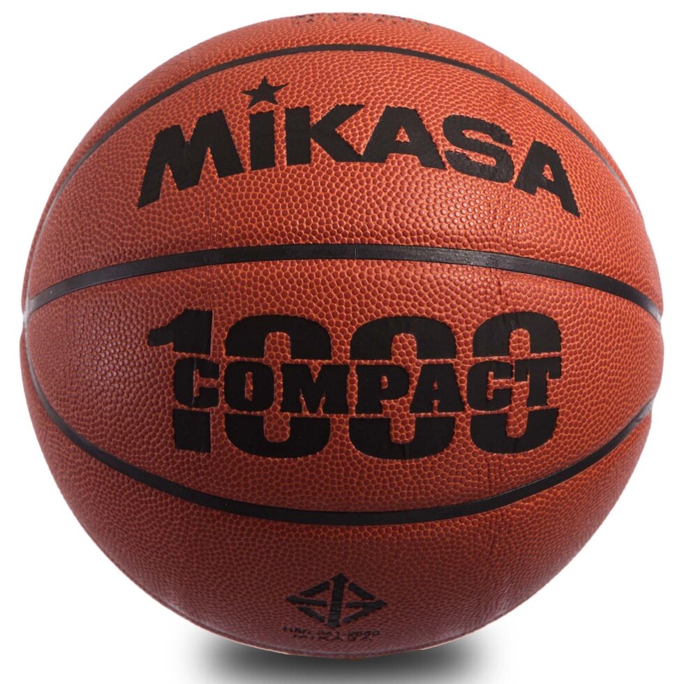 М'яч баскетбольний PU №6 MIKASA BQ1000 (PU, бутил, коричневий) від компанії Спортивний інтернет - магазин "One Sport" - фото 1
