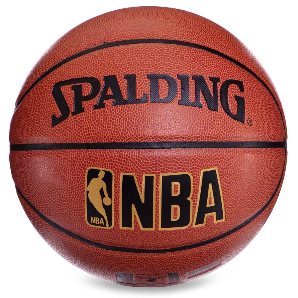 М'яч баскетбольний SPALD NBA GOLD BA-5471 №7 PU помаранчевий від компанії Спортивний інтернет - магазин "One Sport" - фото 1