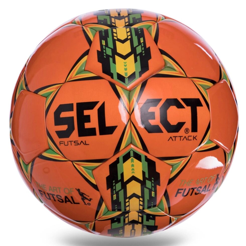 М'яч для футзалу №4 Клеєний-PU ST FB-4766-OR ATTACK (помаранчевий) від компанії Спортивний інтернет - магазин "One Sport" - фото 1