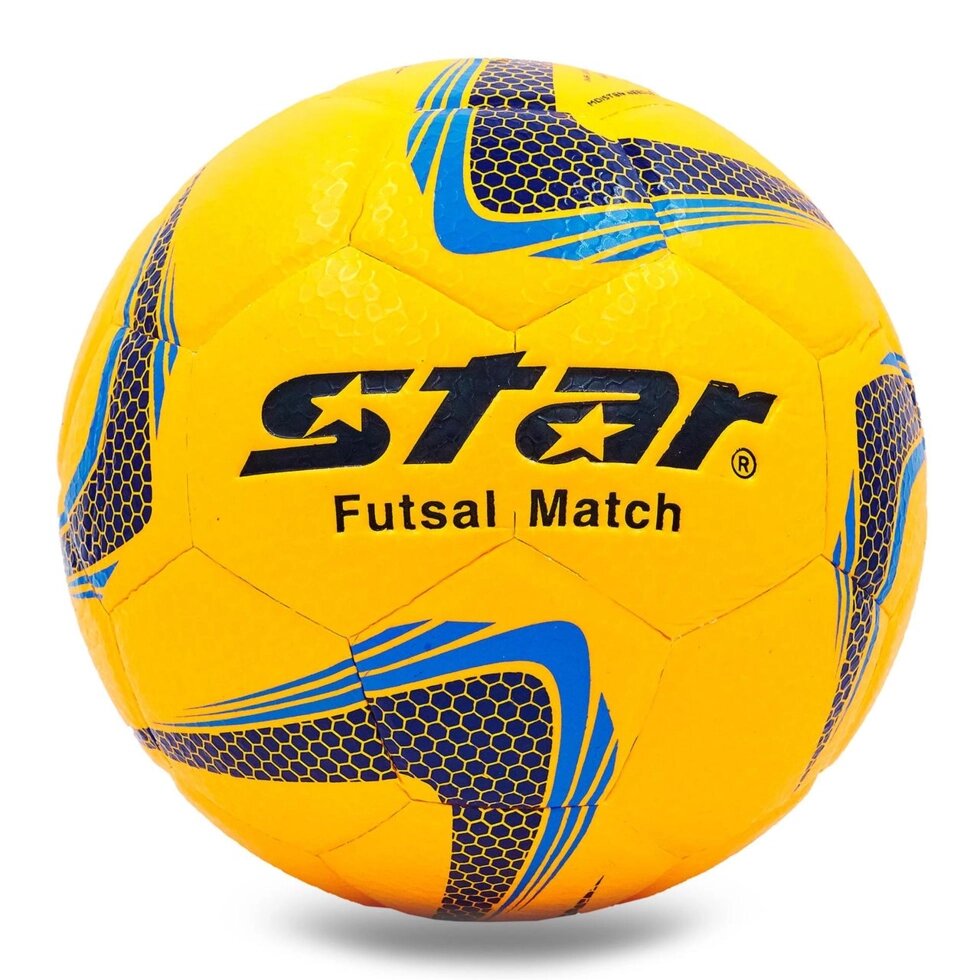 М'яч для футзалу №4 Клеєний-PU STAR JMT03501 (жовтий) від компанії Спортивний інтернет - магазин "One Sport" - фото 1