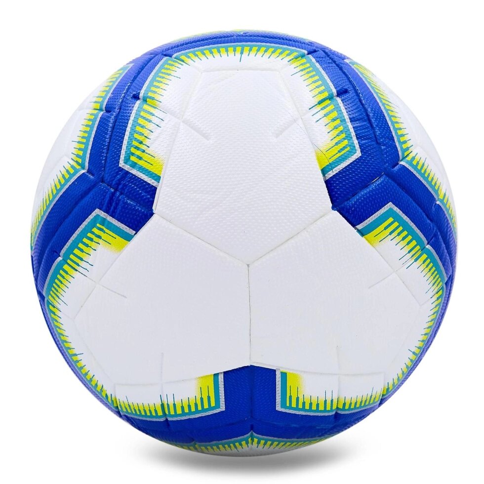 М'яч для футзалу №4 Клеєний-PVC PREMIER LEAGUE 2018-2019 FB-7272 (білий-салатовий) від компанії Спортивний інтернет - магазин "One Sport" - фото 1