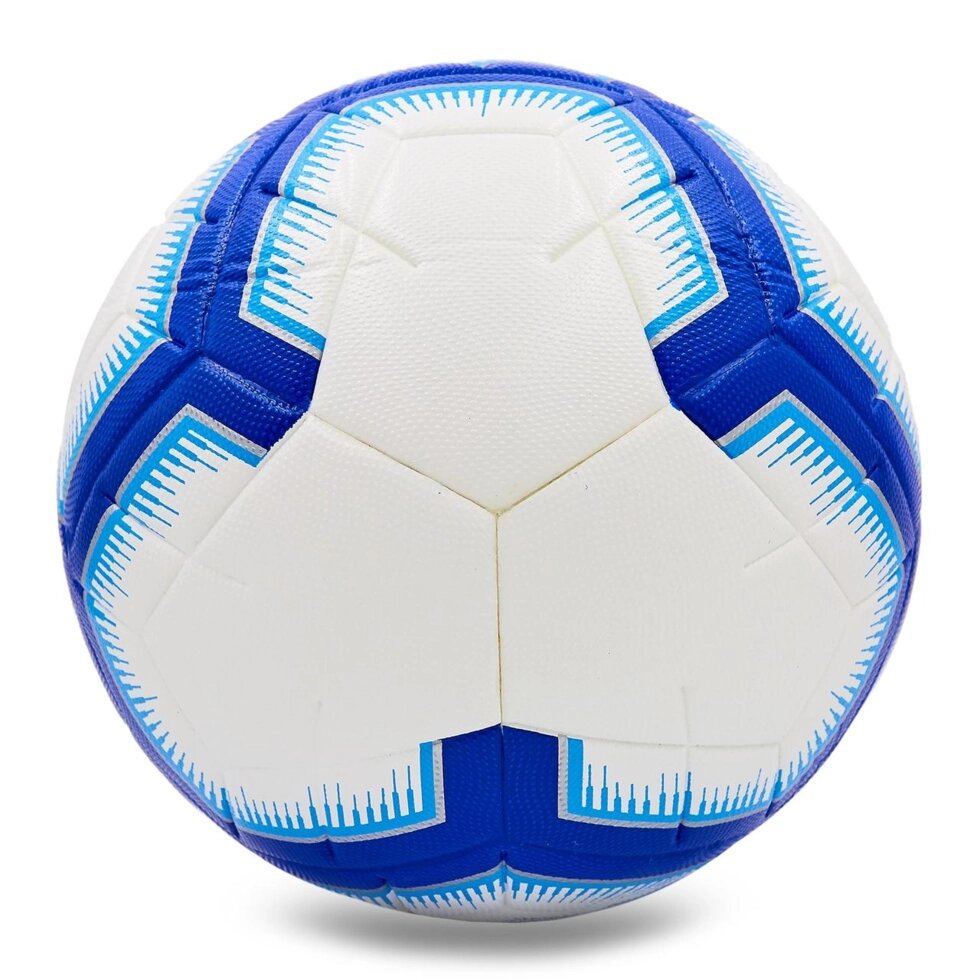М'яч для футзалу №4 Клеєний-PVC PREMIER LEAGUE 2018-2019 FB-7273 (білий-синій) від компанії Спортивний інтернет - магазин "One Sport" - фото 1