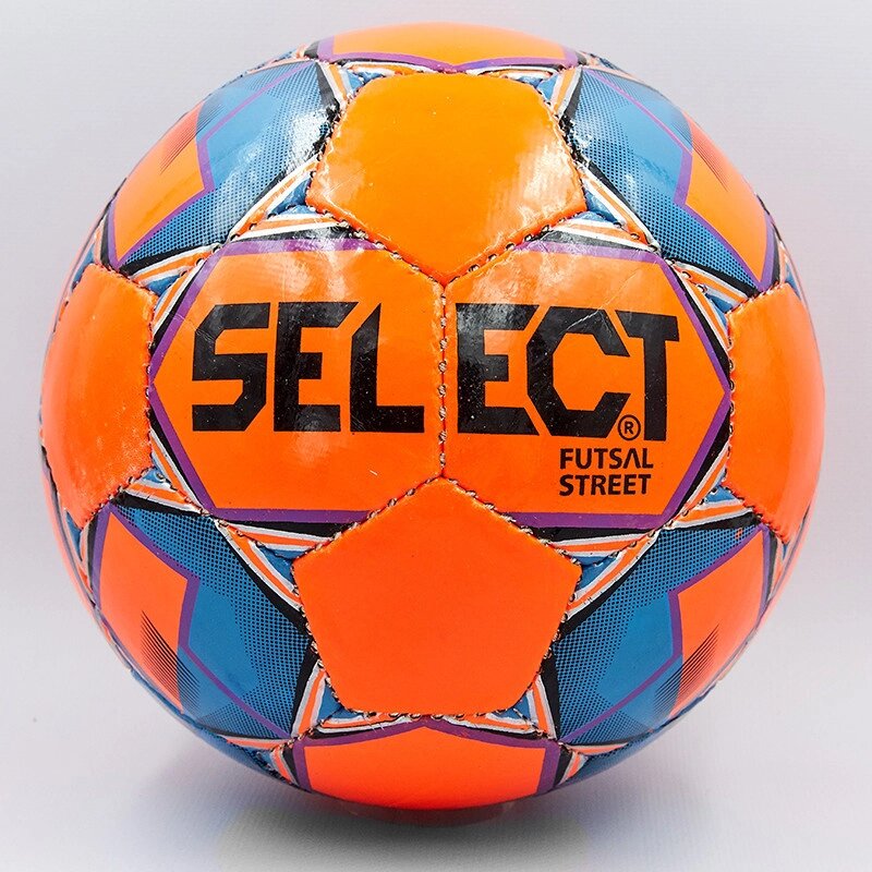 М'яч для футзалу №4 ламін. ST STREET ST-8156 (5 сл., зшитий вручну) (помаранчевий-синій) від компанії Спортивний інтернет - магазин "One Sport" - фото 1