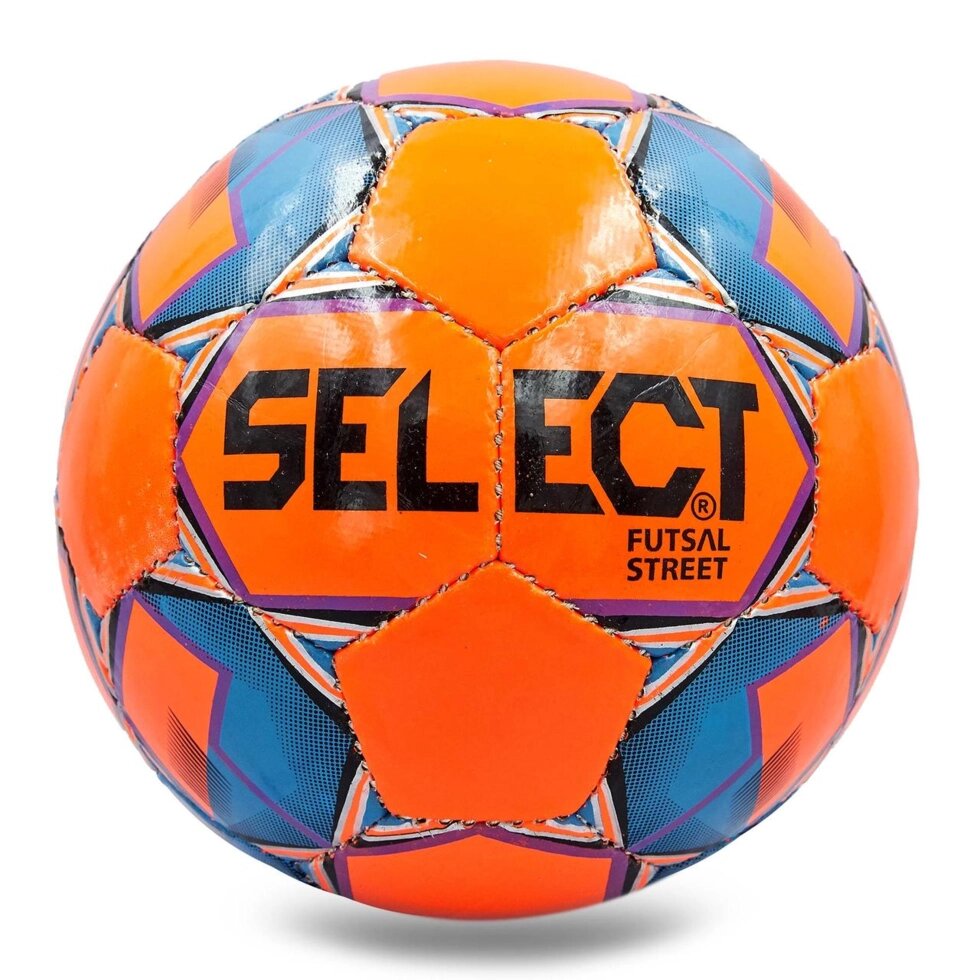 М'яч для футзалу №4 ламін. ST STREET ST-8156 (5 сл., зшитий вручну) (помаранчевий-синій) від компанії Спортивний інтернет - магазин "One Sport" - фото 1