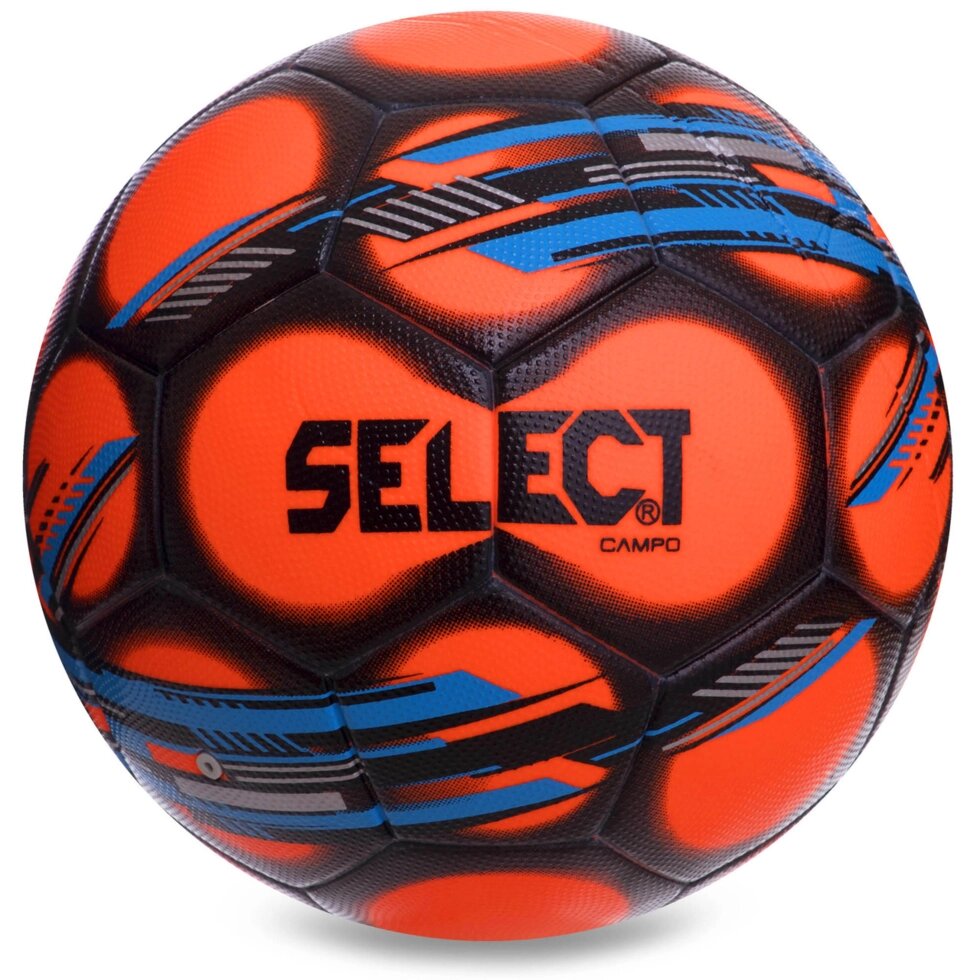 М'яч для футзалу SELECT CAMPO FB-0558 №4 PVC клеєний помаранчевий-блакитний від компанії Спортивний інтернет - магазин "One Sport" - фото 1