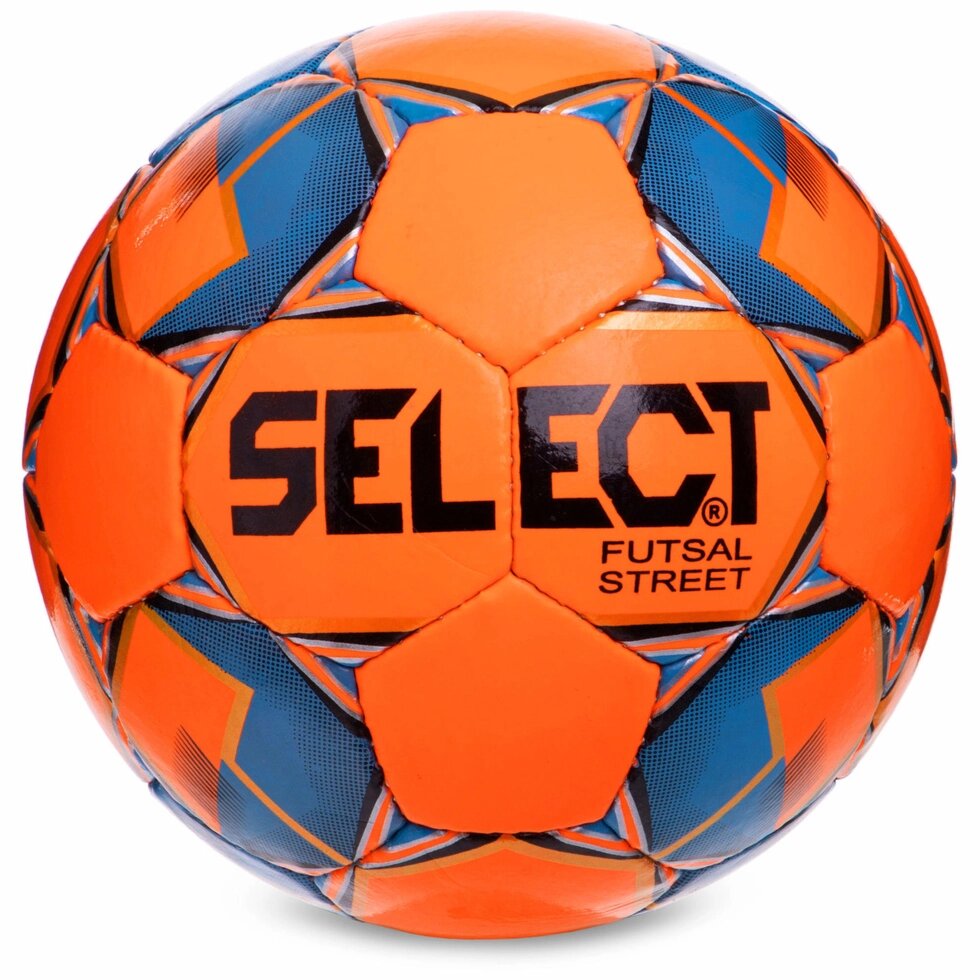 М'яч для футзалу SELECT FUTSAL STREET FB-4803 №4 помаранчевий-синій від компанії Спортивний інтернет - магазин "One Sport" - фото 1
