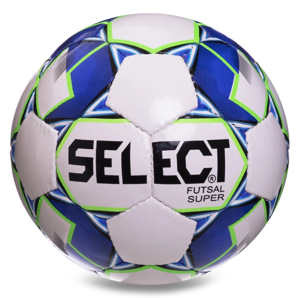 М'яч для футзалу SELECT SUPER FB-2986 №4 білий-синій від компанії Спортивний інтернет - магазин "One Sport" - фото 1