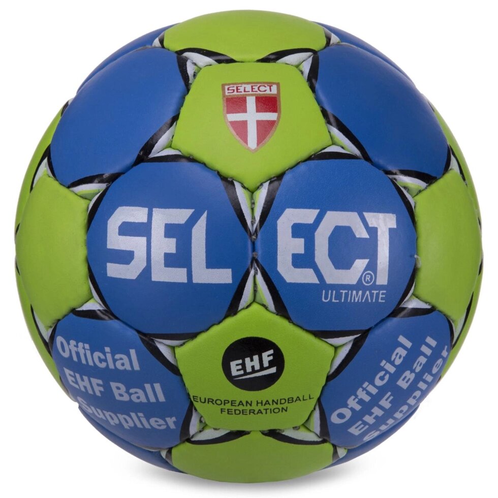М'яч для гандбола SELECT HB-3655-2 No2 PVC синій-зелений від компанії Спортивний інтернет - магазин "One Sport" - фото 1
