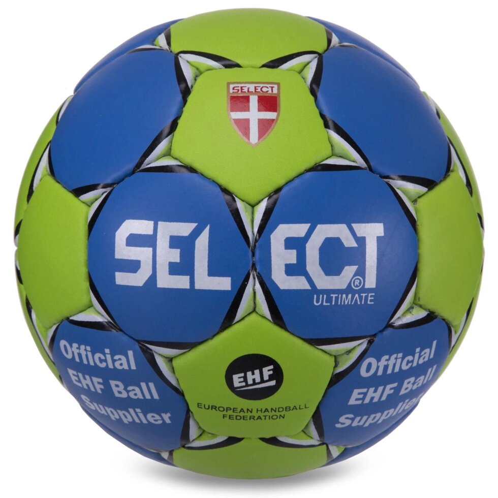 М'яч для гандбола SELECT HB-3655-3 No3 PVC синій-зелений від компанії Спортивний інтернет - магазин "One Sport" - фото 1