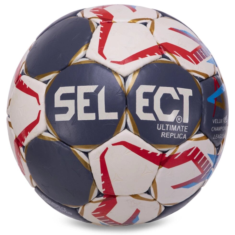 М'яч для гандбола SELECT HB-3661-0 No0 PVC темно-сірий-білий-червоний від компанії Спортивний інтернет - магазин "One Sport" - фото 1