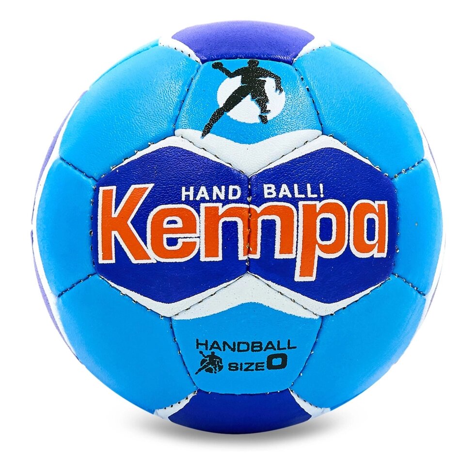 М'яч для гандболу KEMPA HB-5407-3 (PU, р-н 3, зшитий вручну, блакитний-синій) від компанії Спортивний інтернет - магазин "One Sport" - фото 1
