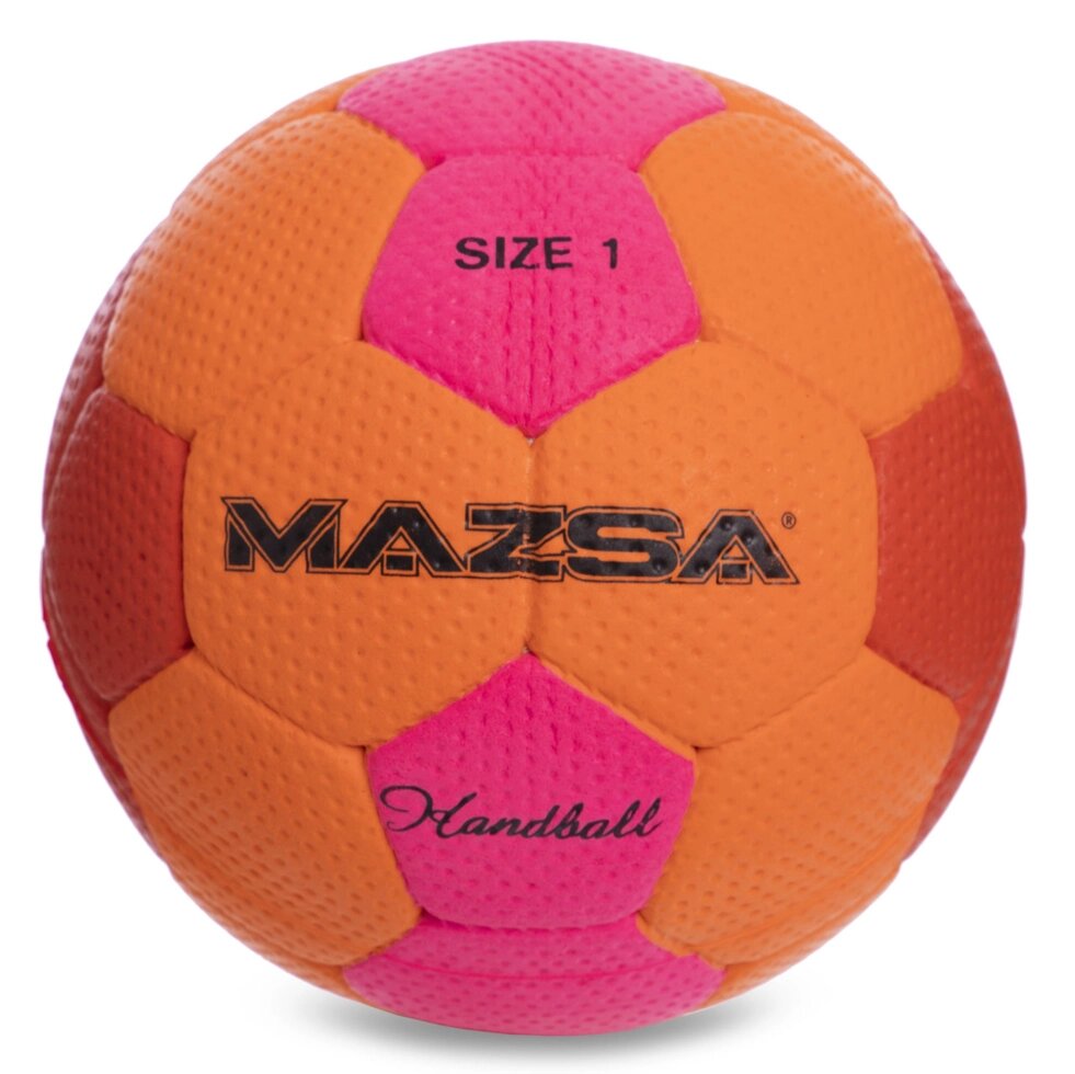 М'яч для гандболу Outdoor покриття спінена гума MATSA JMC01000Y60 (PU, р-р 1, помаранчевий рожевий) від компанії Спортивний інтернет - магазин "One Sport" - фото 1