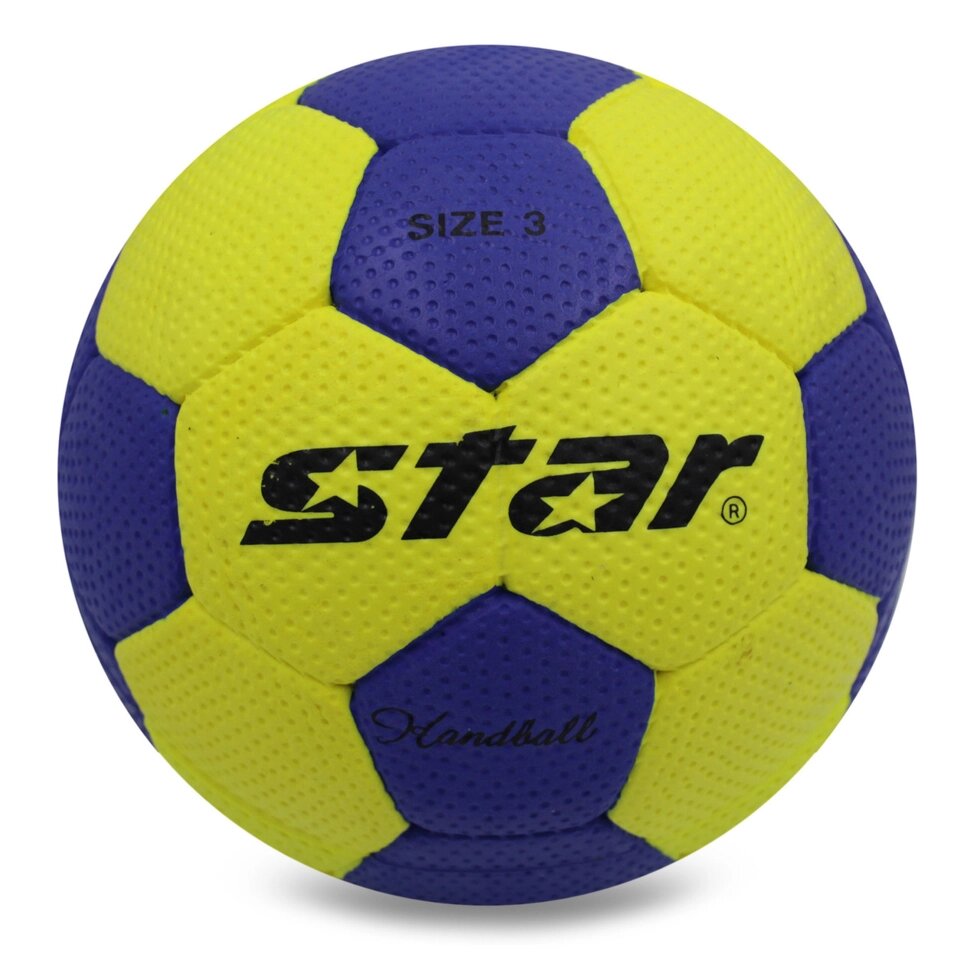 М'яч для гандболу Outdoor покриття спінена гума STAR JMC003 (PU, р-н 3, синій-жовтий) від компанії Спортивний інтернет - магазин "One Sport" - фото 1
