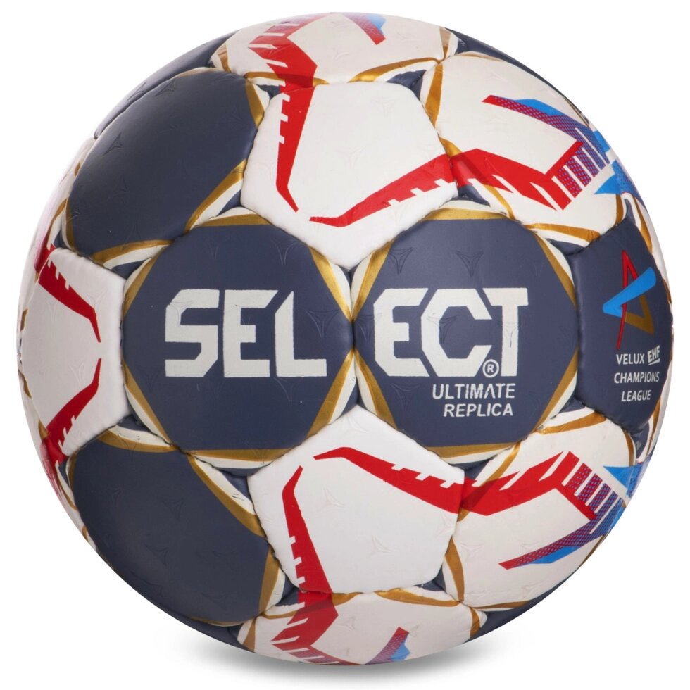 М'яч для гандболу SELECT HB-3657-3 №3 PV білий-чорний-червоний від компанії Спортивний інтернет - магазин "One Sport" - фото 1