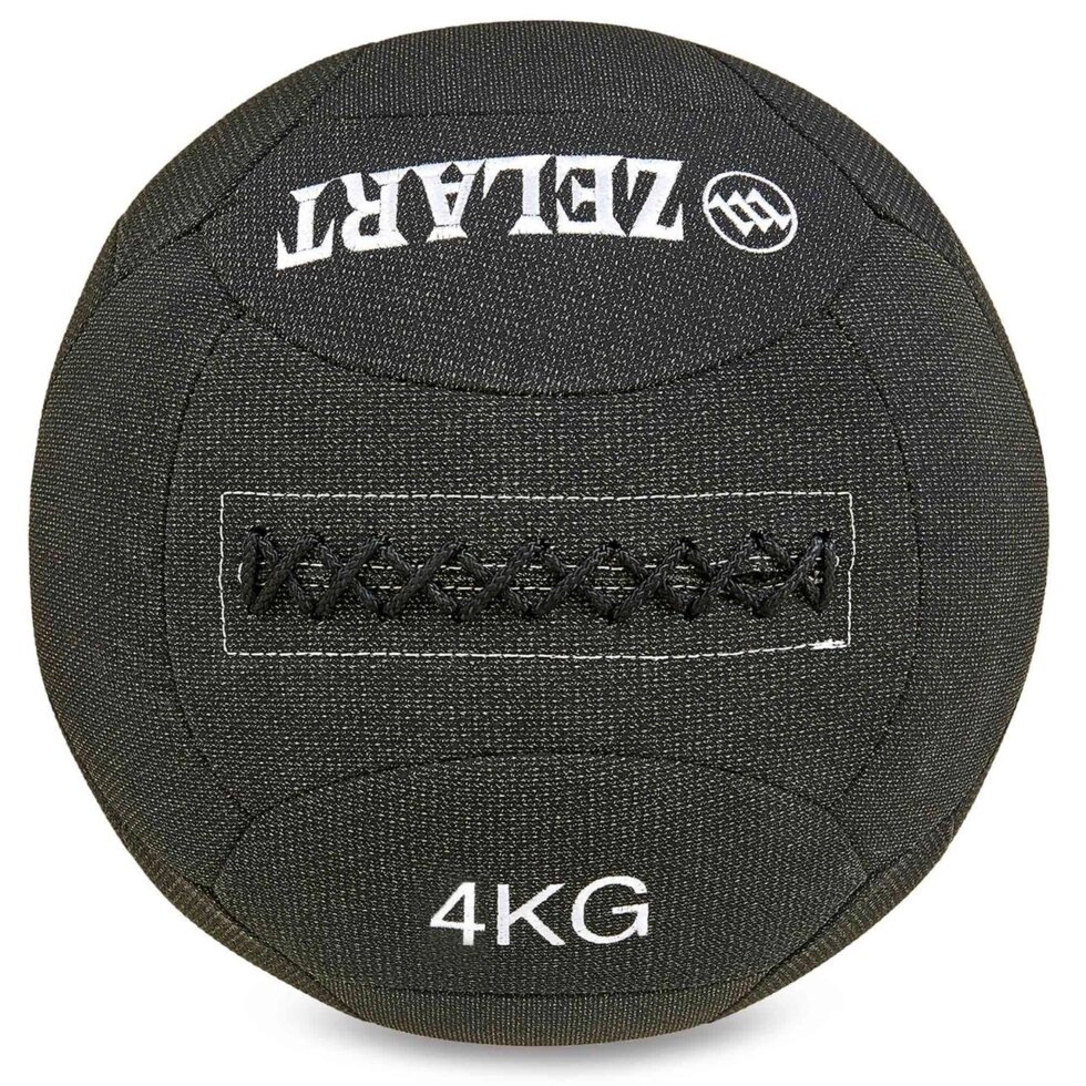 М'яч для кроссфита набивний в кевларовой оболонці 4кг Zelart WALL BALL FI-7224-4 (кевлар, наповнювач-метал. від компанії Спортивний інтернет - магазин "One Sport" - фото 1